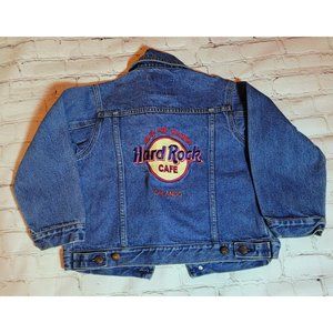 HARD ROCK CAFE Youth Orlando blue jean DENIM JACKET Sz. M